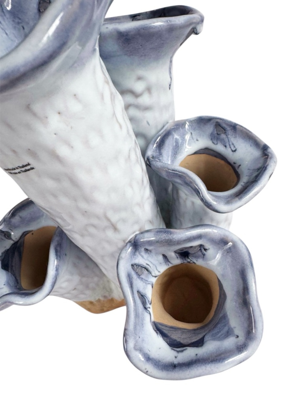 Handmade Glazed Stoneware Tulipiere Vase - Picture 8 of 9